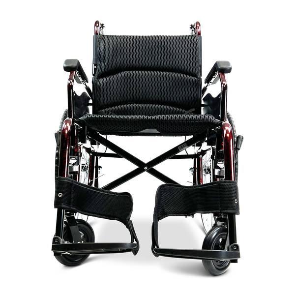 X-1 Manual Lightweight Wheelchair (17.5″ Wide Seat) - Black, Standard