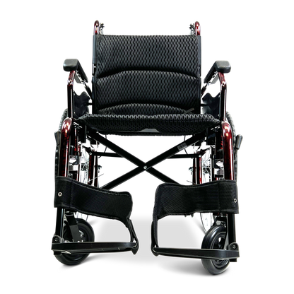 X-1 Manual Lightweight Wheelchair (17.5″ Wide Seat) - Black, Standard